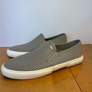 MICHAEL KORS || Keaton Slip-On Perforated Gray Leather Sneaker Women’s Sz 8